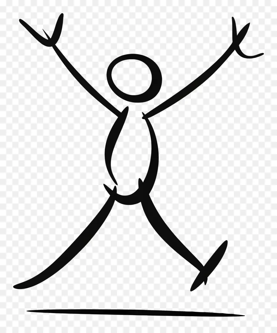 Stick Figure Jumping，Boneco Palito PNG