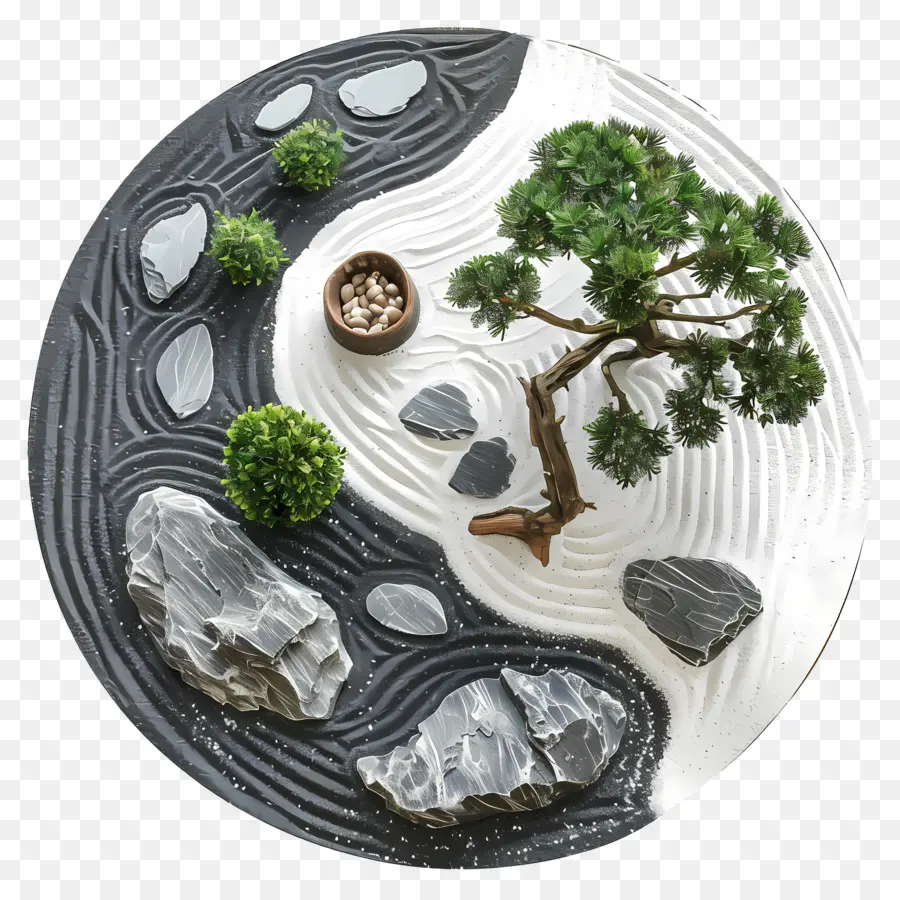 Jardim Zen，Yin Yang PNG