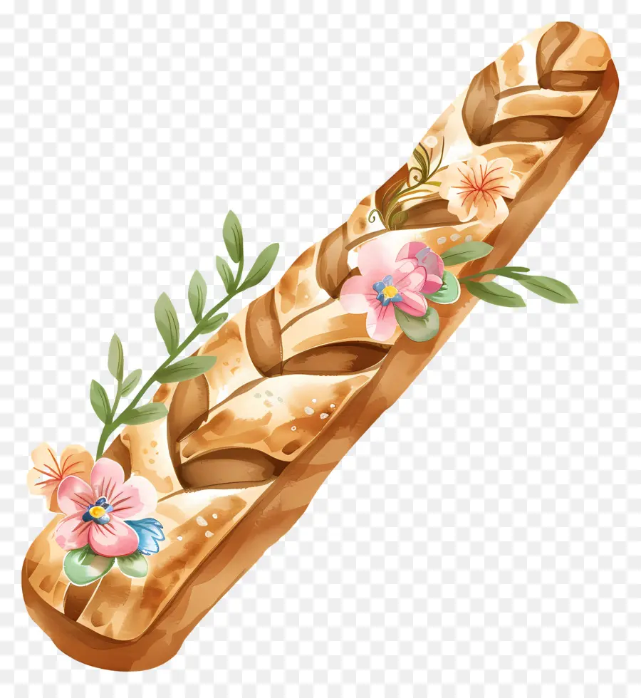 Baguete，Pão Decorativo PNG