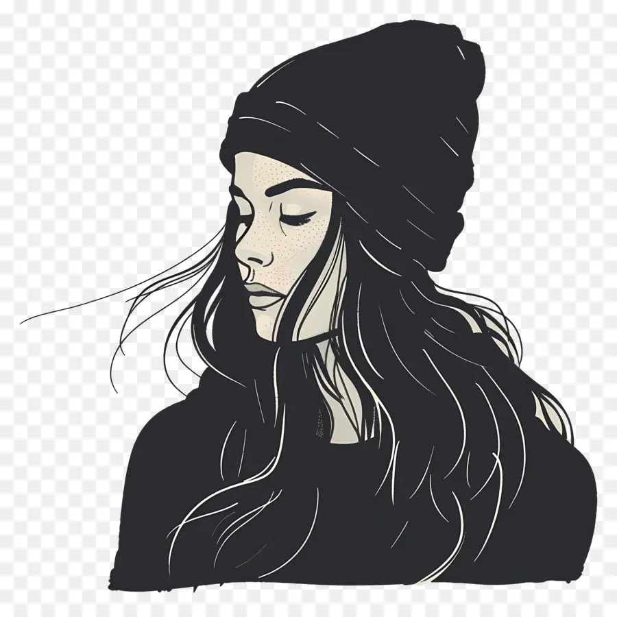 Logotipo Da Menina，Gorro Mulher PNG