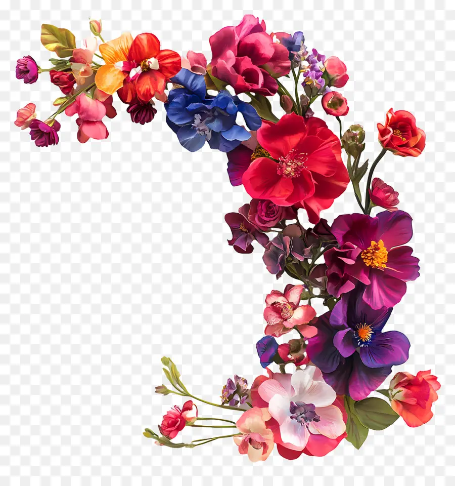 Flores De Casamento，Flores Vibrantes PNG