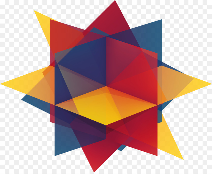 Seni Abstrak Berwarna Warni，Geometris PNG