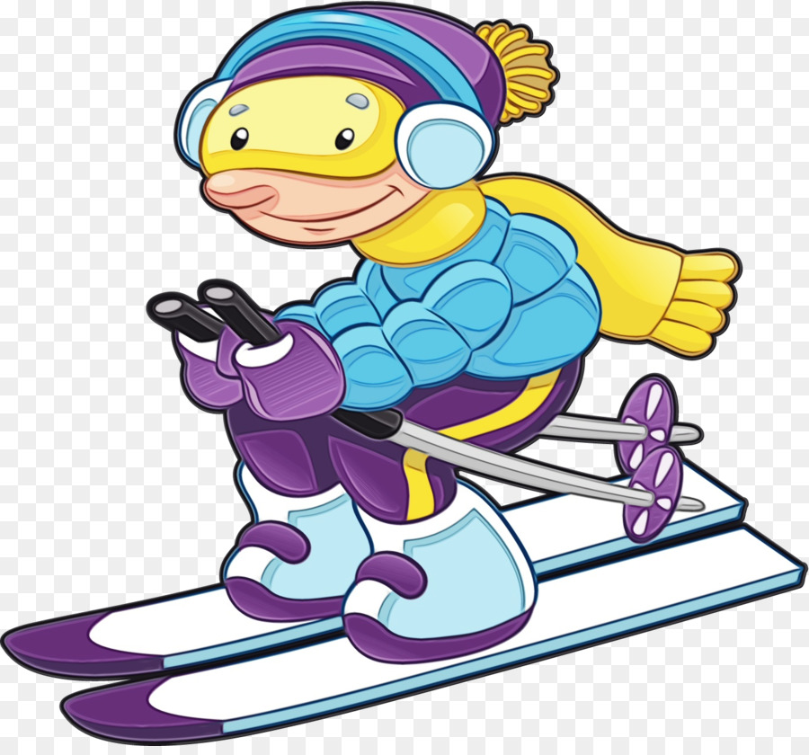 Bebek Ski，Bermain Ski PNG