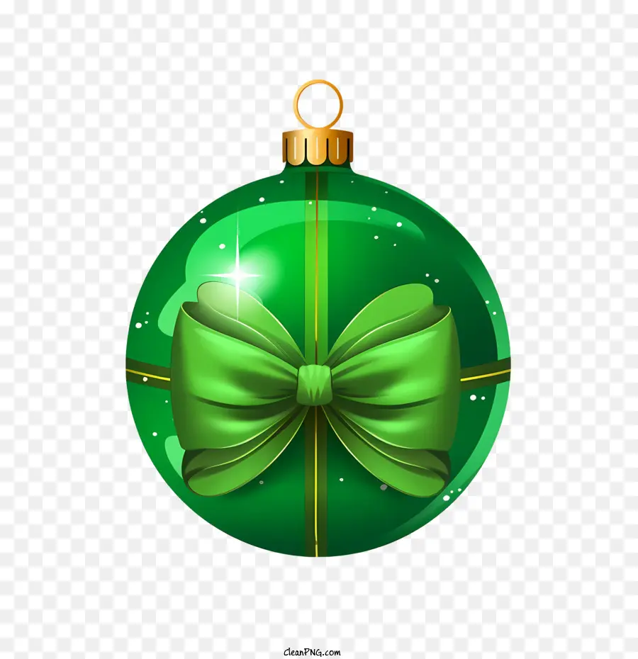 Bola Natal，Ornamen Hijau PNG