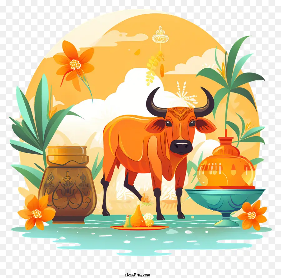 Banteng，Sapi Dan Pot PNG