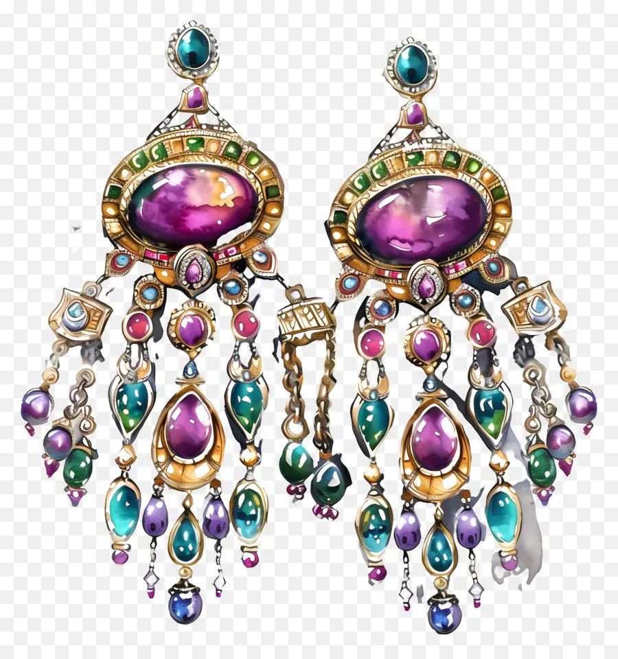 Anting India，Anting Berwarna Warni PNG