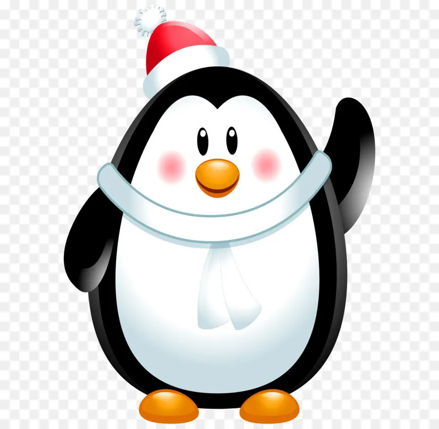 Noel Baba şapkalı Penguen，Penguen PNG