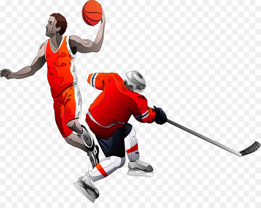 Basketbol Ve Hokey Oyuncuları，Basketbol PNG