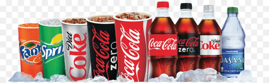 Soda Şişeleri Ve Bardakları，Coca Cola PNG