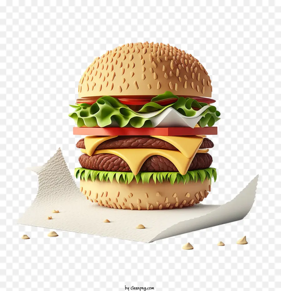 Gerçekçi Burger，3 Boyutlu Hamburger PNG