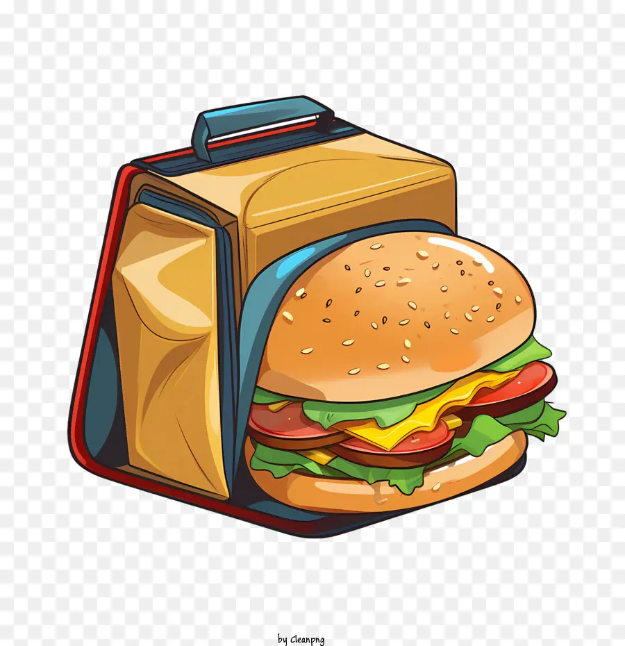 Yemek Dağıtım çantası，Hamburger PNG