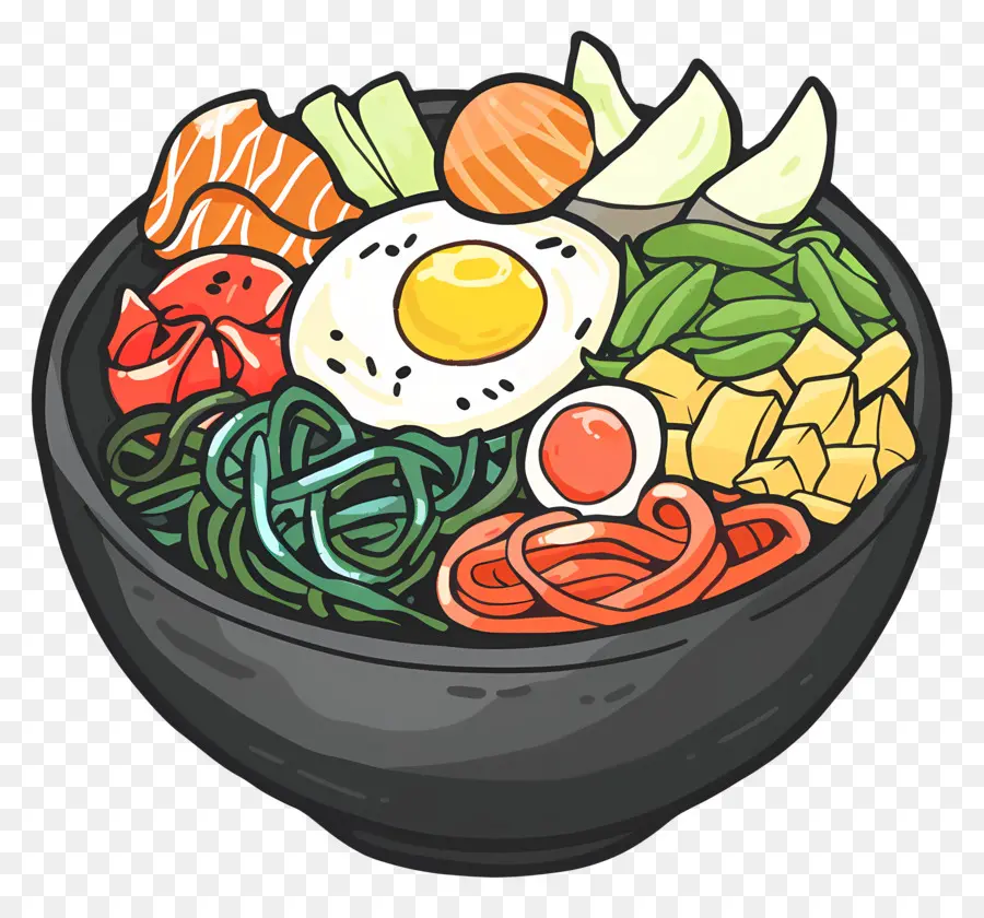 Bibimbap，ชามอาหาร PNG