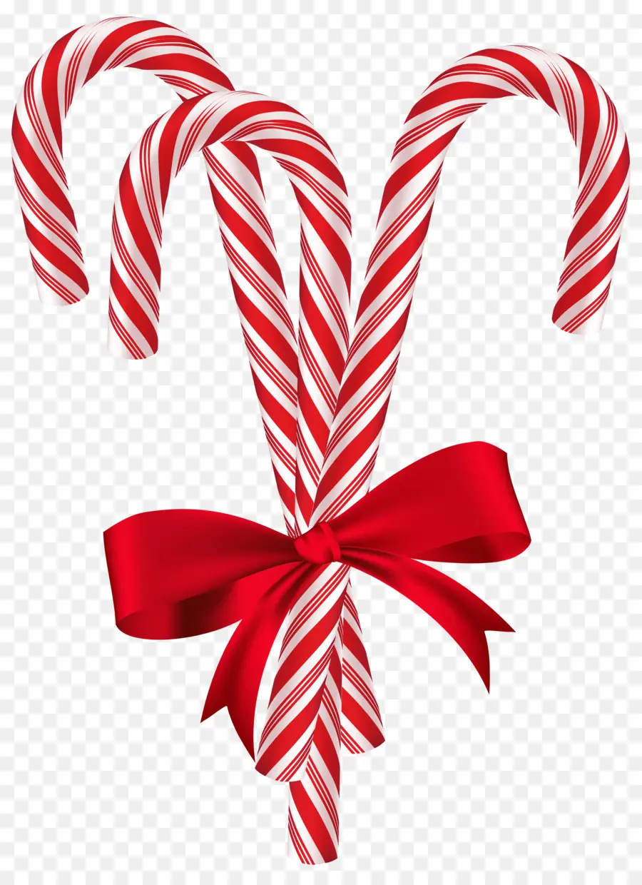 Candy Canes，ธนูสีแดง PNG