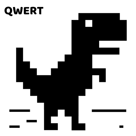 Dinosaur Game QWERT