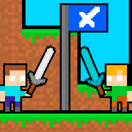 Friends Battle Swords Drawn Game