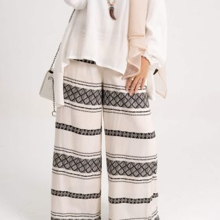 White Wide Pants