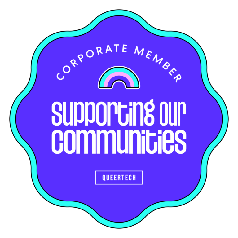 QueerTech Corporate Member - Supporting our Communities Badge