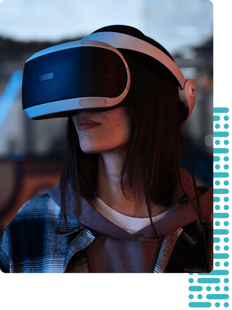 A person wearing a VR headset.