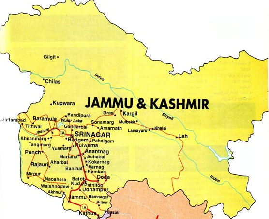 Jammu Kashmir Political Map