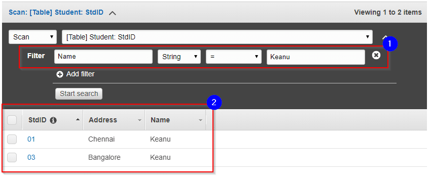 add filter attributes and values