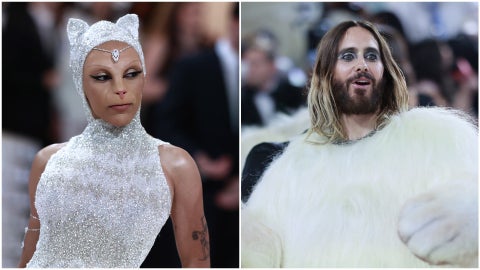 La cantante Doja Cat y el actor Jared Leto disfrazados de gatos en la Met Gala 2023 | Fotos: EFE