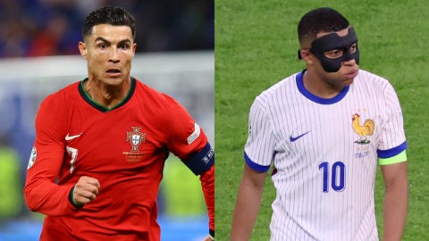 Futbolistas Cristiano Ronaldo (Portugal) y Kylian Mbappé (Francia) - Fotos: EFE