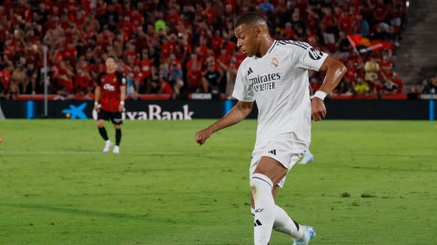 Kylian Mbappé en su debut con el Real Madrid en liga española - Foto: EFE