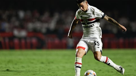 James Rodríguez en sus últimos partidos con el Sao Paulo de Brasil (EFE)