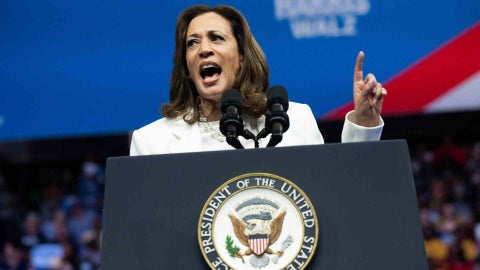 La vicepresidenta estadounidense Kamala Harris (AFP)