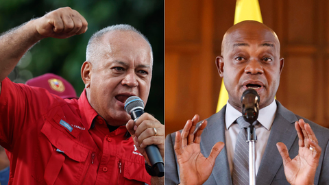 Diosdado Cabello y Luis Gilberto Murillo, canciller de Colombia - Fotos EFE