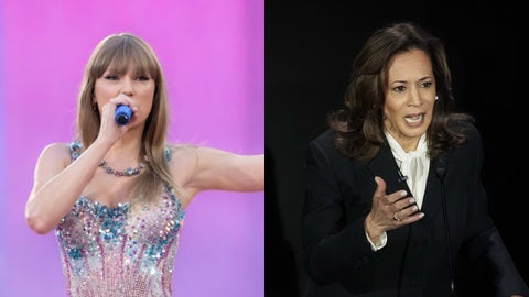 Taylor Swift y Kamala Harris | Foto: EFE