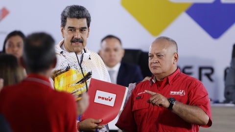 Nicolás Maduro y Diosdado Cabello (EFE)