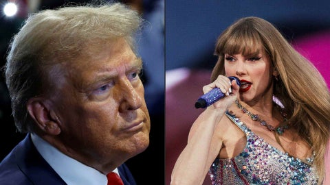 Taylor Swift y Donald Trump (AFP)