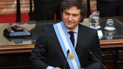 Javier Milei presenta el presupuesto de 2025 al Congreso. (EFE)