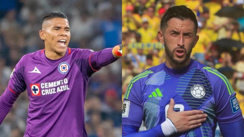 Kevin Mier y Camilo Vargas, arqueros de la Selección Colombia / FOTO: EFE