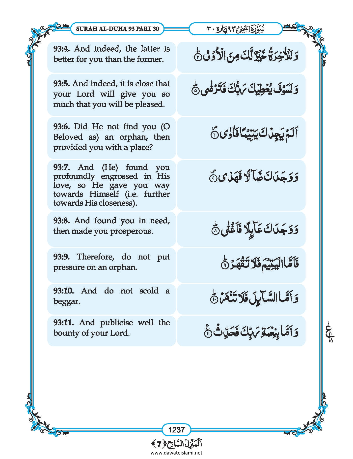 Surah Duha In English