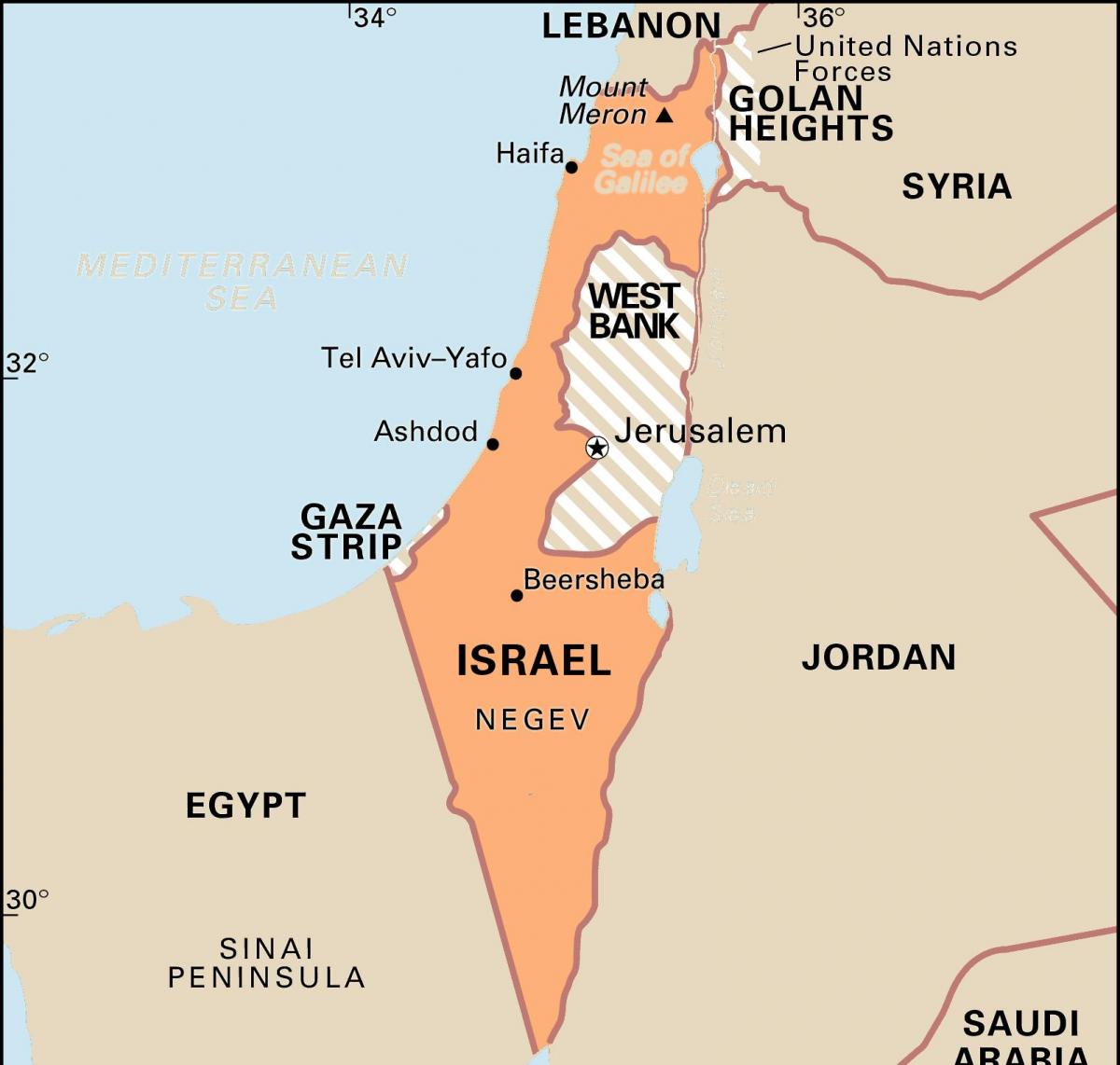 Map Of Israel And Surrounding Countries