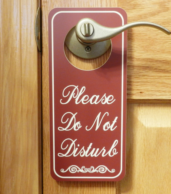 door knob sign photo - 5