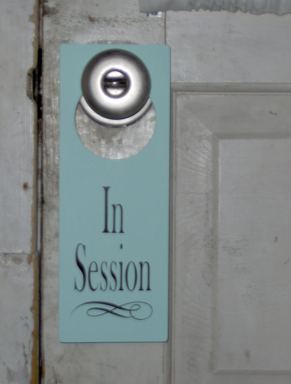 door knob sign photo - 15