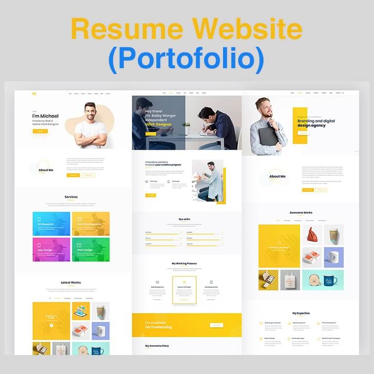 Kurus membuat website resume (portoloio)