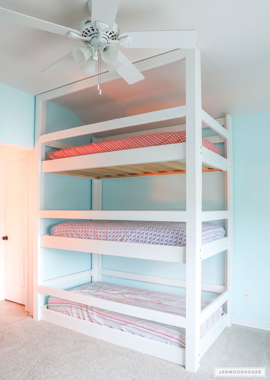 DIY bunk beds for multiple kids