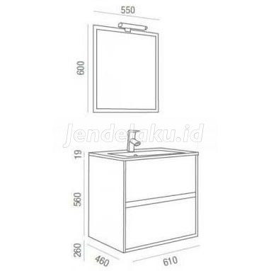 Ukuran Meja Wastafel