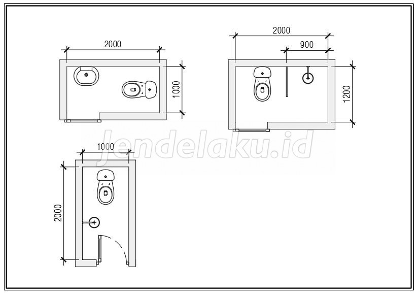 Ukuran kamar mandi 2