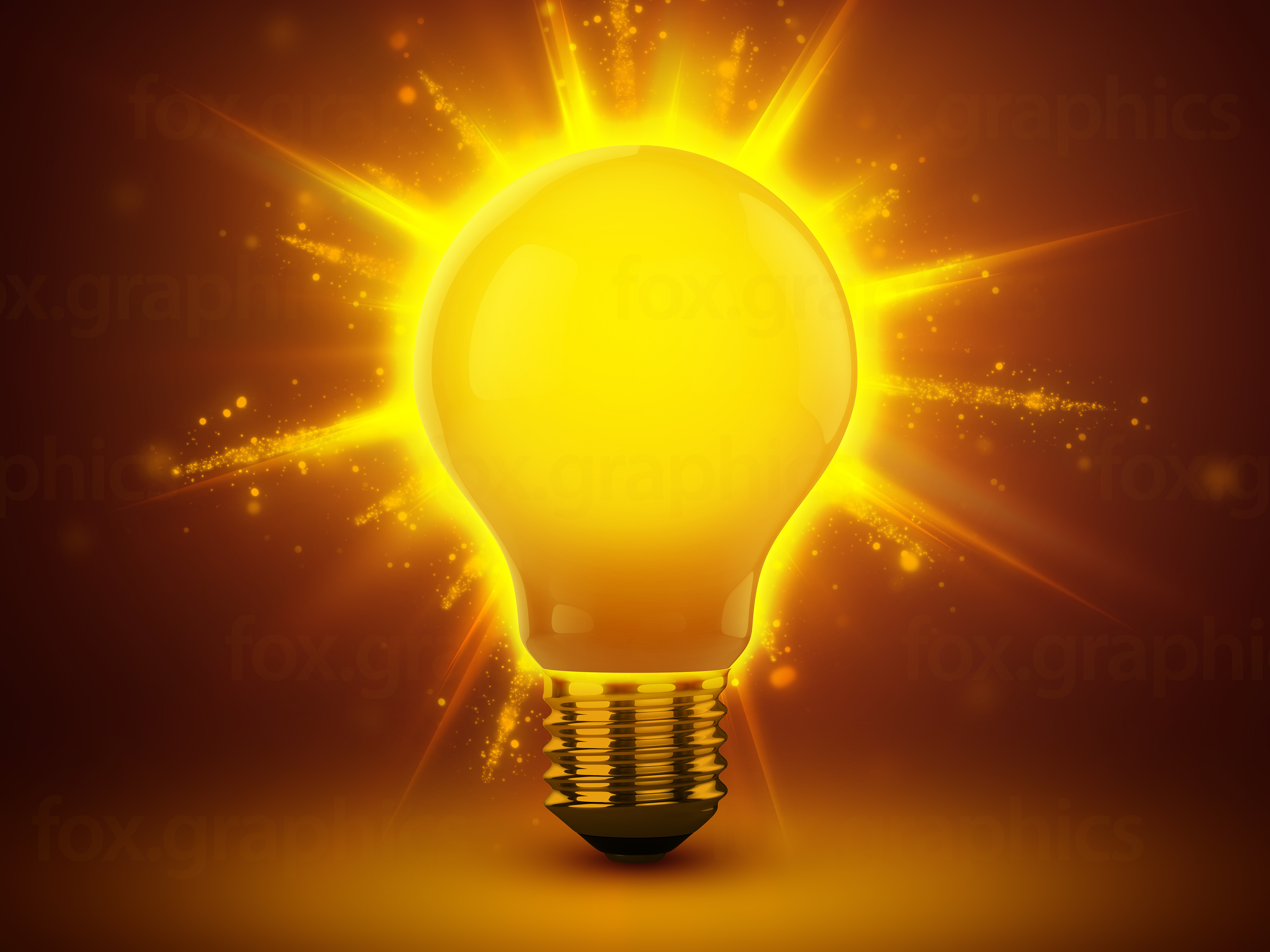 Glowing light bulb background - Fox Graphics