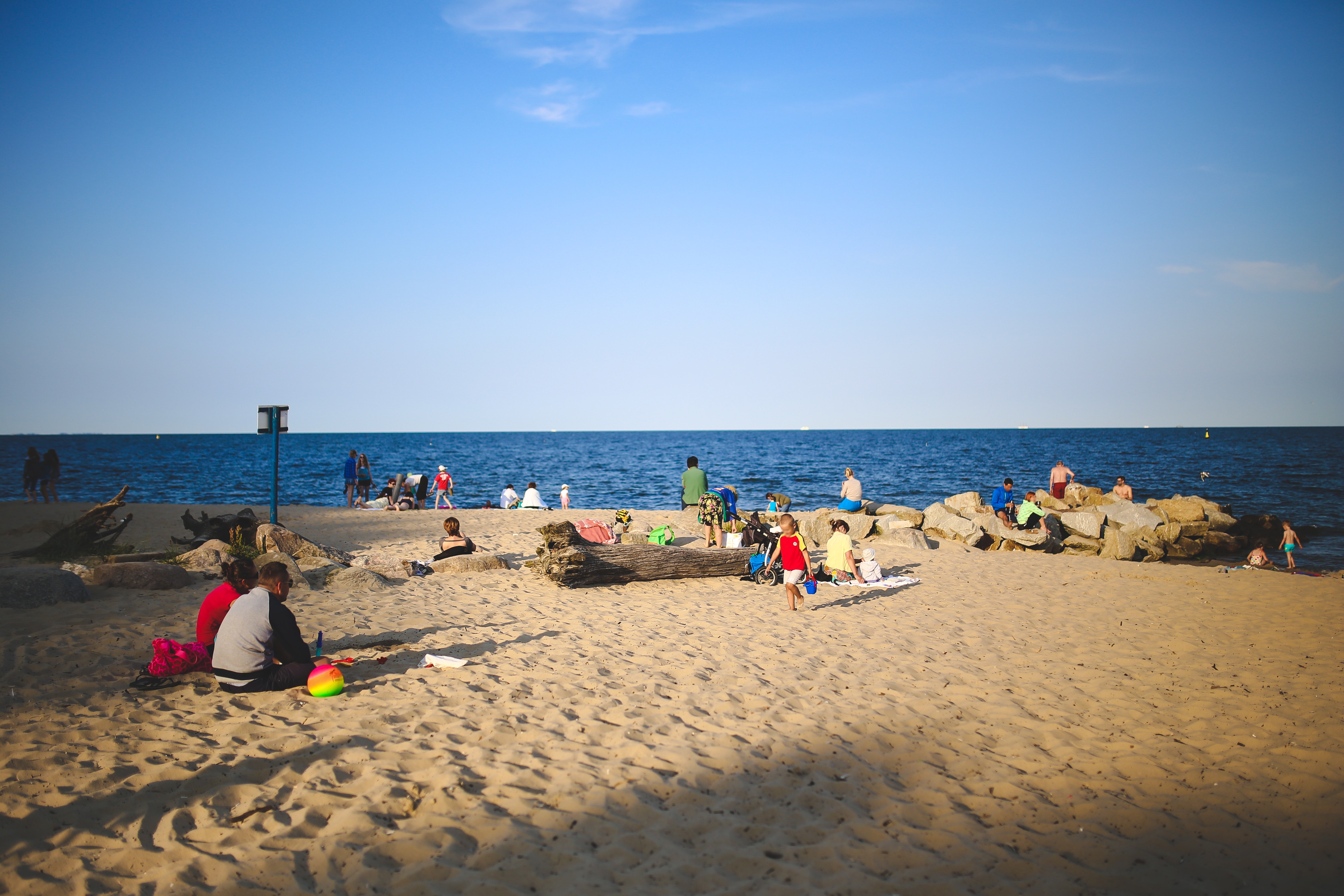 People on the beach photo