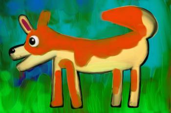 Painted Dog Cartoon