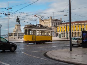 Yellow tram