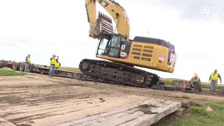 Bulldozer on worksite