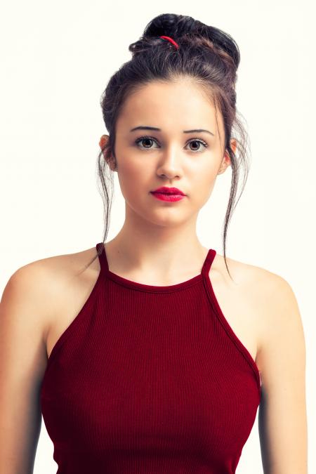 Woman in Red Tank Top