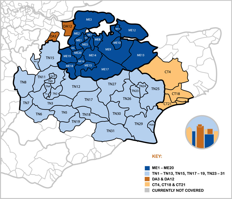 Kent Postcode Map